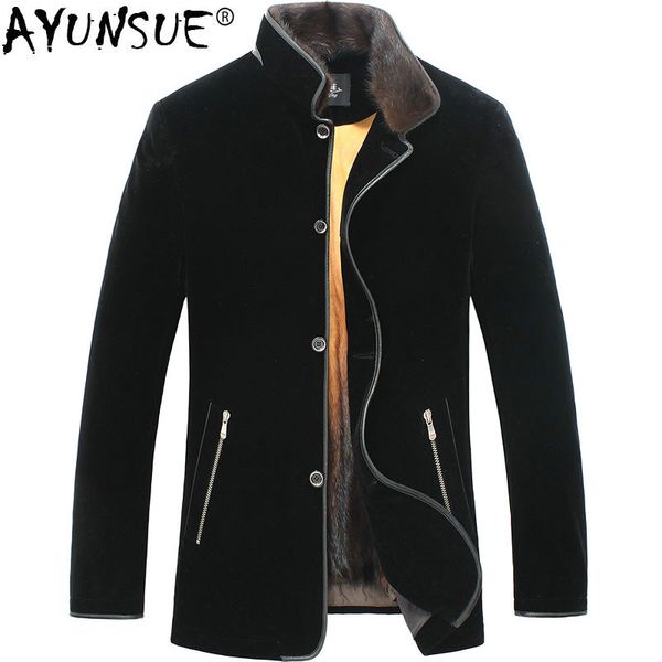 men's leather & faux ayunsue gold mink liner winter real fur coat men jacket parka luxury velvet natural lsy068207 kj1273, Black
men's leather & faux ayunsue gold mink liner winter real fur coat men jacket parka luxury velvet natural lsy068207 kj1273, Black
