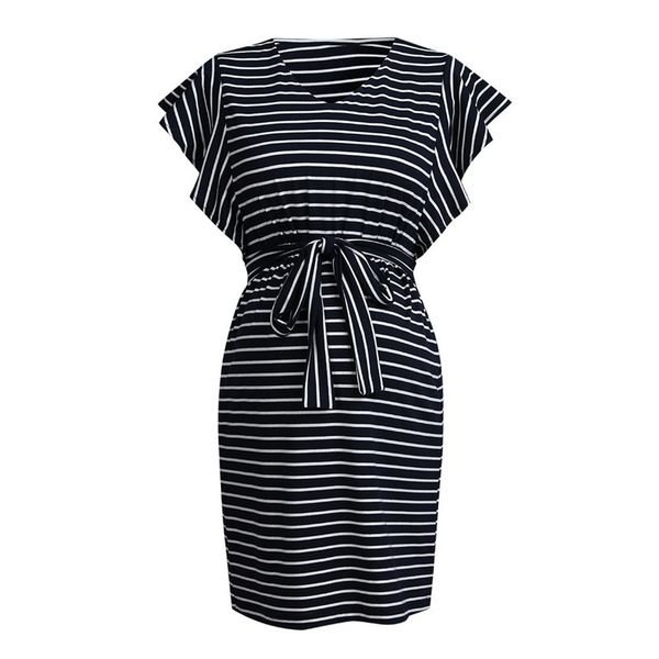 summer maternity dresses women short sleeve pregnancy dress summer striped lace-up casual robe grossesse, White
summer maternity dresses women short sleeve pregnancy dress summer striped lace-up casual robe grossesse, White