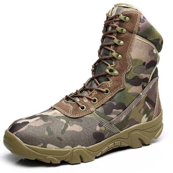 

men boots camouflage tactical combat boots asker bot men kamuflaj bot army shoes climbing shoes botas hombre-in mot, Black