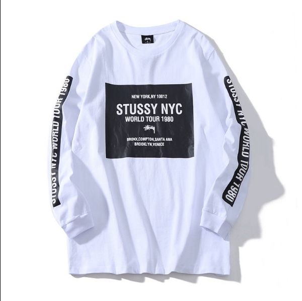 men's designer t-shirts fashion men women loose couples printing tee skateboard hip hop long sleeve t-shirts, White;black
men's designer t-shirts fashion men women loose couples printing tee skateboard hip hop long sleeve t-shirts, White;black