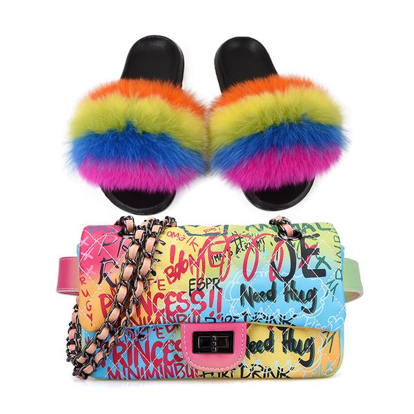 2020 women summer real fur slippers cute fluffy slippers colorfur tote bag girl party shoes fashion shoulder bag waist, Black
2020 women summer real fur slippers cute fluffy slippers colorfur tote bag girl party shoes fashion shoulder bag waist, Black
