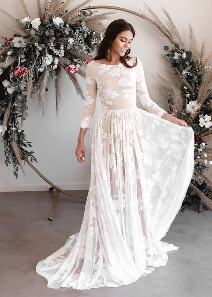 vintage bohemian wedding dresses with nude lining long sleeves open back full lace boho beach garden bridal gowns, White
vintage bohemian wedding dresses with nude lining long sleeves open back full lace boho beach garden bridal gowns, White