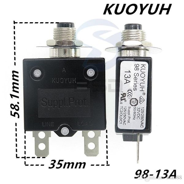 circuit breakers taiwan kuoyuh 98 series-13a overcurrent protector overload switch
circuit breakers taiwan kuoyuh 98 series-13a overcurrent protector overload switch