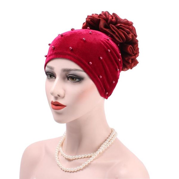 ethnic clothing muslim dress women baotou hat pure color cotton velveteen nail pearl with flowers after the hood cap turban hijab, Red
ethnic clothing muslim dress women baotou hat pure color cotton velveteen nail pearl with flowers after the hood cap turban hijab, Red