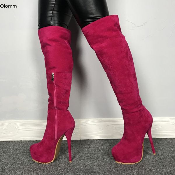 rontic new women platform over the knee boots thin high heels boots round toe charm red party shoes women plus us size 5-15, Black
rontic new women platform over the knee boots thin high heels boots round toe charm red party shoes women plus us size 5-15, Black