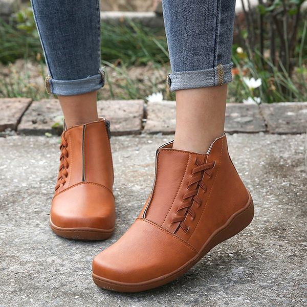 selling women winter snow boots pu leather flat lace up round toe ankle boots -b5, Black
selling women winter snow boots pu leather flat lace up round toe ankle boots -b5, Black
