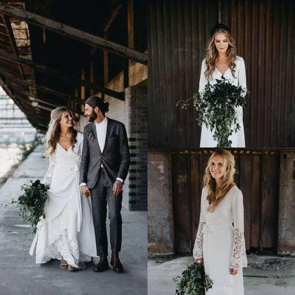 vintage boho wedding dresses hippie country crochet lace a line bohemian v-neck long sleeve elegant bridal gowns plus size vestido de noiva, White
vintage boho wedding dresses hippie country crochet lace a line bohemian v-neck long sleeve elegant bridal gowns plus size vestido de noiva, White