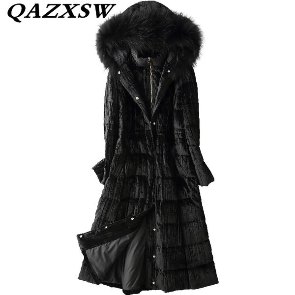 2018 winter hooded fur collar warm thick long women down jacket fashion trendy temperament slim solid duck down coat lf333, Black
2018 winter hooded fur collar warm thick long women down jacket fashion trendy temperament slim solid duck down coat lf333, Black