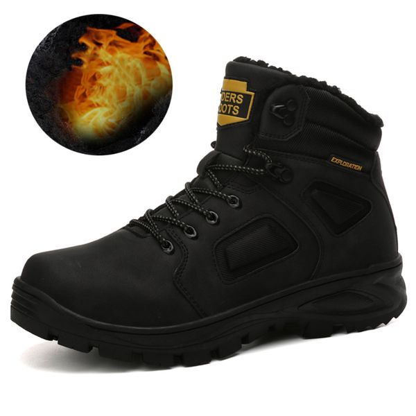 cork men winter snow boots warm men waterproof leather men winter boots outdoor male work shoes botas hombre 40-46, Black
cork men winter snow boots warm men waterproof leather men winter boots outdoor male work shoes botas hombre 40-46, Black