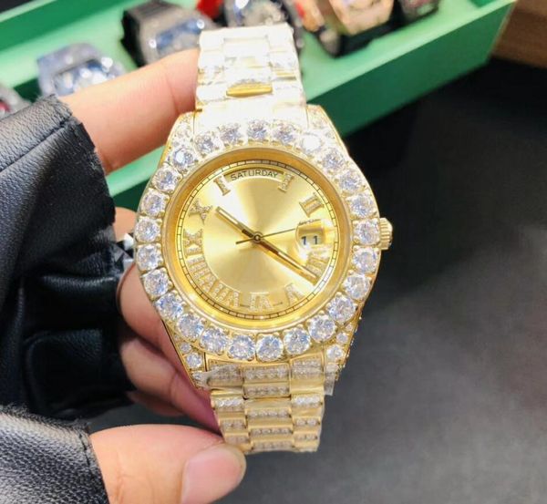 5 color perpetual 43mm day-date full diamond bezel bracelet roman dial eta 2813 movement automatic mens men's watch watches, Slivery;brown
5 color perpetual 43mm day-date full diamond bezel bracelet roman dial eta 2813 movement automatic mens men's watch watches, Slivery;brown