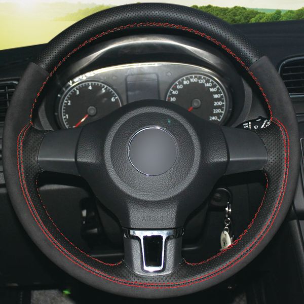 black genuine leather black suede car steering wheel cover for volkswagen golf 6 mk6 vw polo sagitar bora santana jetta mk6
black genuine leather black suede car steering wheel cover for volkswagen golf 6 mk6 vw polo sagitar bora santana jetta mk6