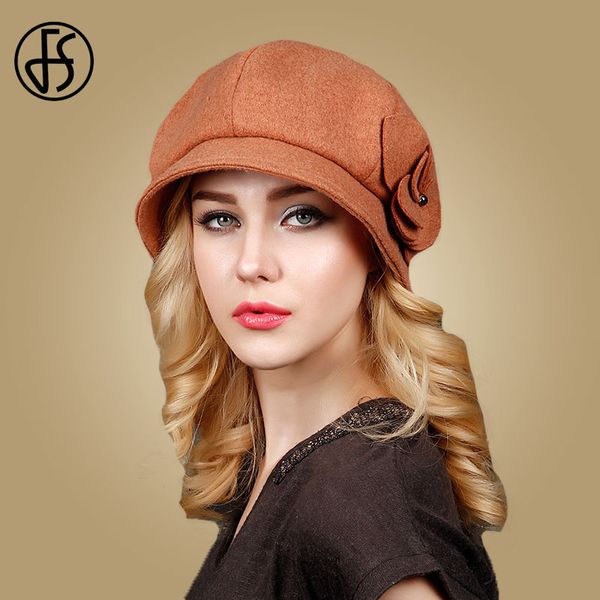 fs retro newsboy caps fall winter fedora hat for womens fashion warm lady wool felt wide brim flower octagonal hats, Blue;gray
fs retro newsboy caps fall winter fedora hat for womens fashion warm lady wool felt wide brim flower octagonal hats, Blue;gray
