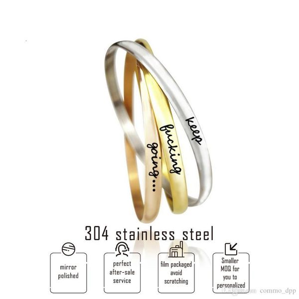 new keep fucking going inspirational bracelets for women gold rose gold tricolor lettering bangle fashion jewelry gift, Black
new keep fucking going inspirational bracelets for women gold rose gold tricolor lettering bangle fashion jewelry gift, Black