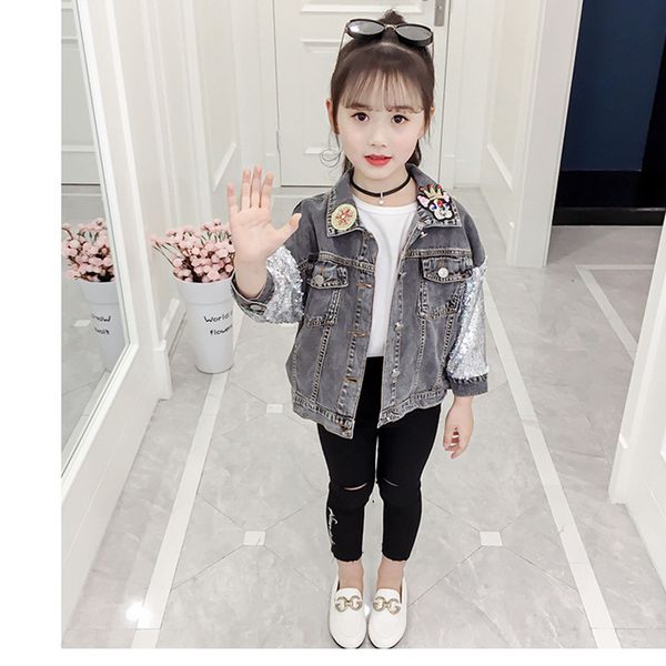 2020 new fashion sequins jacket for girl fashion coats child cloth autumn baby girls clothes outerwear cartoon jean jackets coat, Blue;gray
2020 new fashion sequins jacket for girl fashion coats child cloth autumn baby girls clothes outerwear cartoon jean jackets coat, Blue;gray