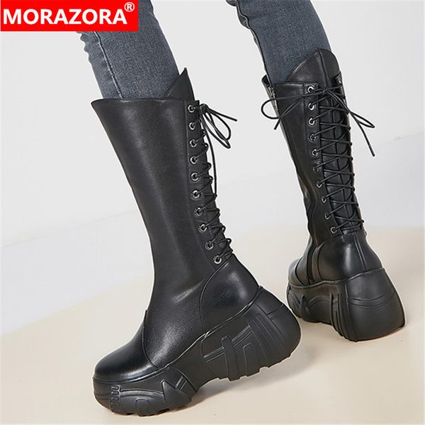 morazora 2020 autumn winter fashion mid calf boots comfortable thick bottom shoes woman genuine leather women boots black
morazora 2020 autumn winter fashion mid calf boots comfortable thick bottom shoes woman genuine leather women boots black