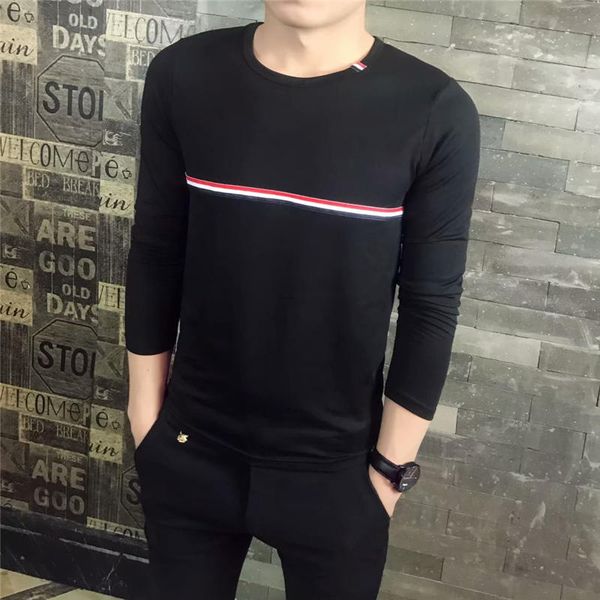 striped print mens t shirts fashion crew neck long sleeve casual male clothing pop slim summer shirts, White;black
striped print mens t shirts fashion crew neck long sleeve casual male clothing pop slim summer shirts, White;black