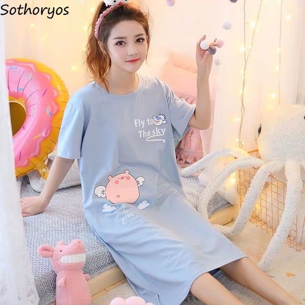 nightgowns women printed side-slit stylish kawaii cartoon plus size loose chic sweet korean style womens sleepshirts homewear, Black;red
nightgowns women printed side-slit stylish kawaii cartoon plus size loose chic sweet korean style womens sleepshirts homewear, Black;red