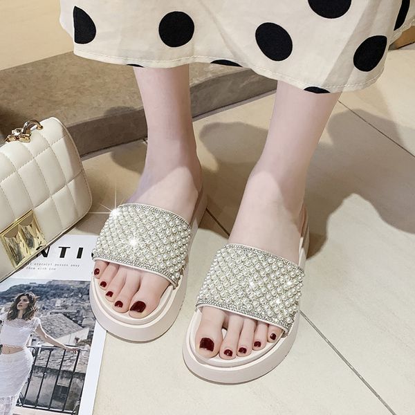 shoes string bead ladies' slippers platform slides slipers women med flat 2020 soft summer pu fabric fashion, Black
shoes string bead ladies' slippers platform slides slipers women med flat 2020 soft summer pu fabric fashion, Black