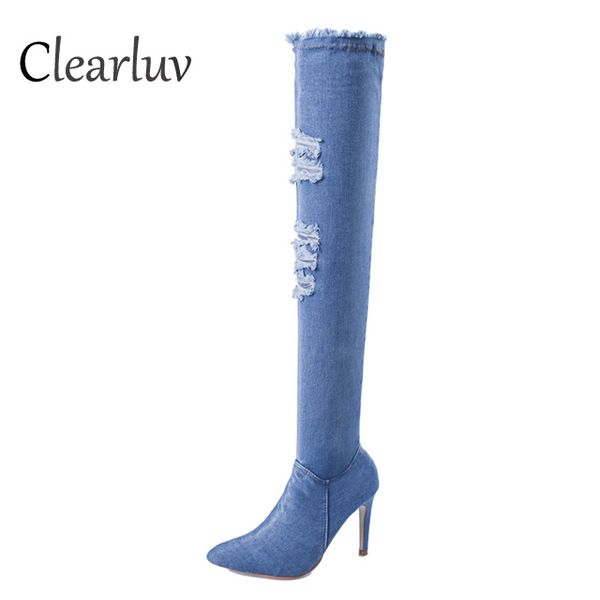 stiletto long boots hollow pointed super high heel women's boots large size 36-42 yard denim rider high 10cmc0977, Black
stiletto long boots hollow pointed super high heel women's boots large size 36-42 yard denim rider high 10cmc0977, Black
