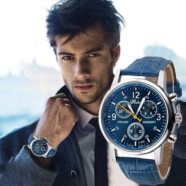 luxury faux leather mens blue ray glass quartz analog watches men uhren el reloj l'orologio el reloj análogo del mens manera mira el az, Slivery;brown
luxury faux leather mens blue ray glass quartz analog watches men uhren el reloj l'orologio el reloj análogo del mens manera mira el az, Slivery;brown