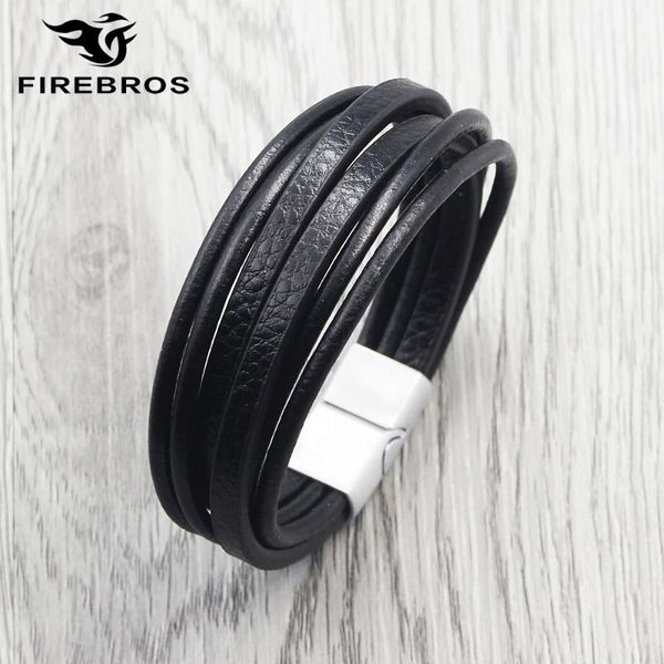 firebros 2020 gold silver black stainless steel magnet buckle multilayer genuine leather bracelet bangle men women boho jewelry, Golden;silver
firebros 2020 gold silver black stainless steel magnet buckle multilayer genuine leather bracelet bangle men women boho jewelry, Golden;silver