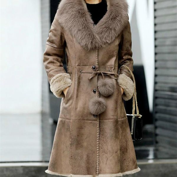 natural women's real fur coat fur collar jacket autumn winter coat clothes 2020 korean vintage zt4074, Black
natural women's real fur coat fur collar jacket autumn winter coat clothes 2020 korean vintage zt4074, Black