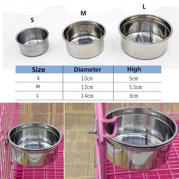 stainless steel hanging pet bowl on cages single accessory for dogs feeding & watering supplies s m l sizes
stainless steel hanging pet bowl on cages single accessory for dogs feeding & watering supplies s m l sizes