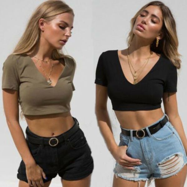 2020 new women summer t-shirts v neck short sleeve slim crop solid backless bandage lace up t shirt tee, White
2020 new women summer t-shirts v neck short sleeve slim crop solid backless bandage lace up t shirt tee, White