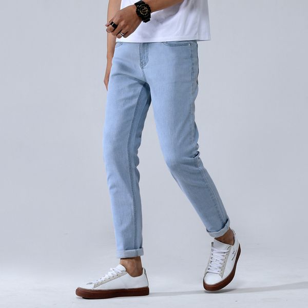 men's wear fashion slim fit lower waist level washing jeans new style youth handsome skinny pants 1601, Blue
men's wear fashion slim fit lower waist level washing jeans new style youth handsome skinny pants 1601, Blue
