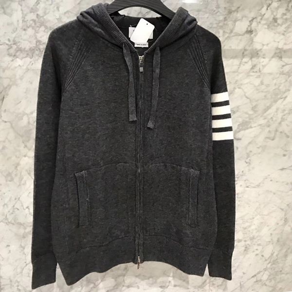 autumn winter high-quality merino wool knitted engineered arm 4-bar zip-up hoodie leisure cardigan men's women's caps sweater, White;black
autumn winter high-quality merino wool knitted engineered arm 4-bar zip-up hoodie leisure cardigan men's women's caps sweater, White;black