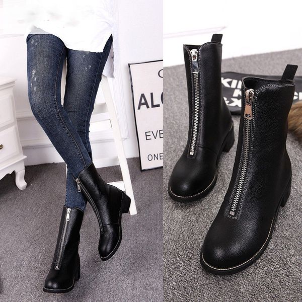 fashion plush warm boots winter faux leather pu boots waterproof slope knight boots metal zipper casual shoes, Black
fashion plush warm boots winter faux leather pu boots waterproof slope knight boots metal zipper casual shoes, Black