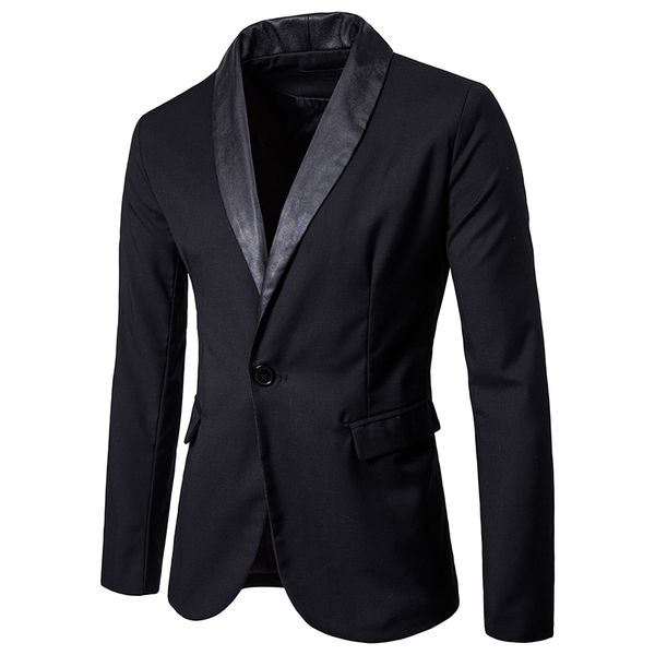 business formal men's classical black slim fit presenter blazer jacket male party dress suits single button man wedding talicoat, White;black
business formal men's classical black slim fit presenter blazer jacket male party dress suits single button man wedding talicoat, White;black