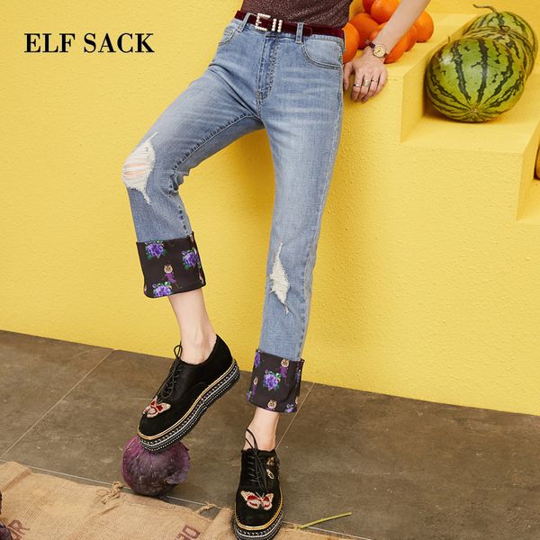 elf sack 2019 new fashion woman jeans casual straight cotton plaid women trousers mid vintage patchwork femme ankle-length pants, Blue
elf sack 2019 new fashion woman jeans casual straight cotton plaid women trousers mid vintage patchwork femme ankle-length pants, Blue