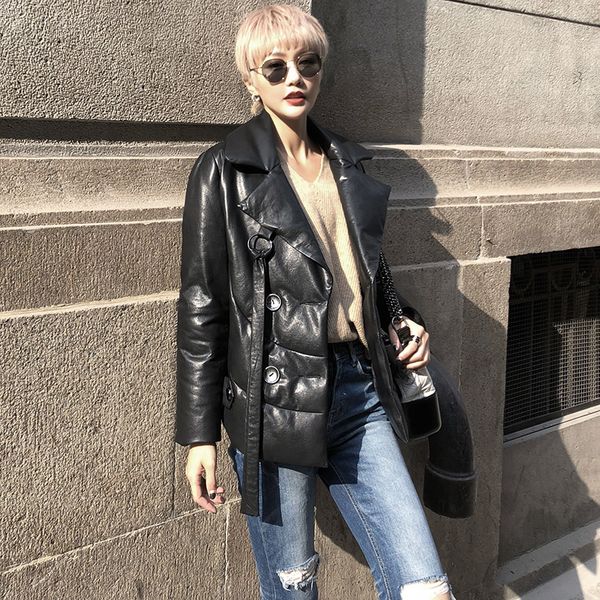 winter coat women sheepskin genuine leather jacket duck down coat women korean short jacket chaqueta mujer ggs18d1890 yy814, Black
winter coat women sheepskin genuine leather jacket duck down coat women korean short jacket chaqueta mujer ggs18d1890 yy814, Black