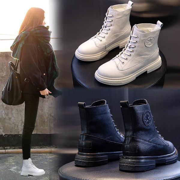 boots woman cow leather shoes flat platform boots ladies autumn winter ankle dr.motorcycle lace up botas mujer shoes women, Black
boots woman cow leather shoes flat platform boots ladies autumn winter ankle dr.motorcycle lace up botas mujer shoes women, Black