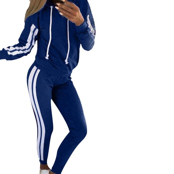 fashion women casual stripe hooded long sleeve pullove sport +long pants set ladies tracksuit running clothes 2pc suit, Black;blue
fashion women casual stripe hooded long sleeve pullove sport +long pants set ladies tracksuit running clothes 2pc suit, Black;blue