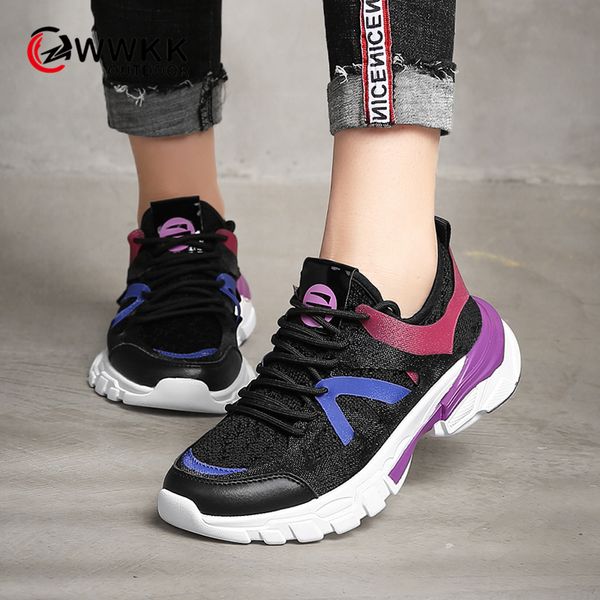 wwkk 2019 autumn chunky sneakers for women breathable mesh sports shoes woman lace up female walking flat casual ladies shoes
wwkk 2019 autumn chunky sneakers for women breathable mesh sports shoes woman lace up female walking flat casual ladies shoes