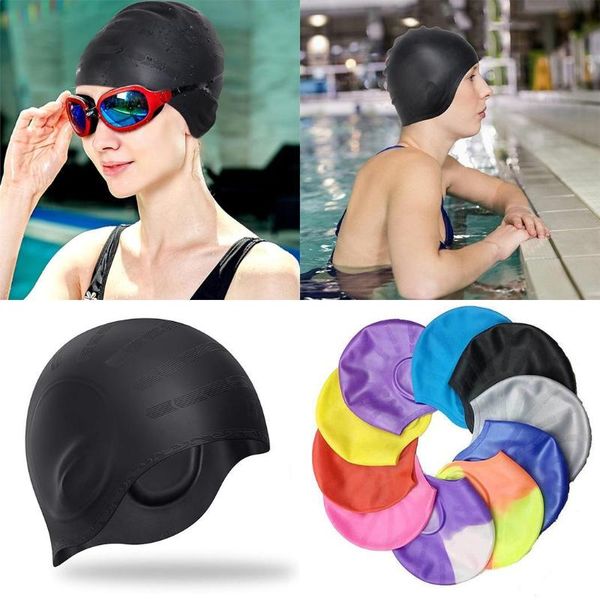 women men children kids swim pool water sport waterproof silicone diving swimming cap long hair protection ear cup swimming hat
women men children kids swim pool water sport waterproof silicone diving swimming cap long hair protection ear cup swimming hat
