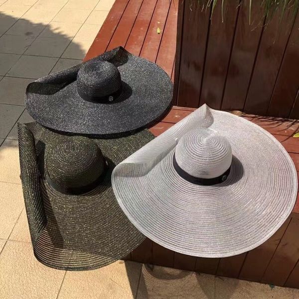 summer dome gold wire woven wide eaves bare straw hat stage beach sunscreen big edge straw hat, Blue;gray
summer dome gold wire woven wide eaves bare straw hat stage beach sunscreen big edge straw hat, Blue;gray