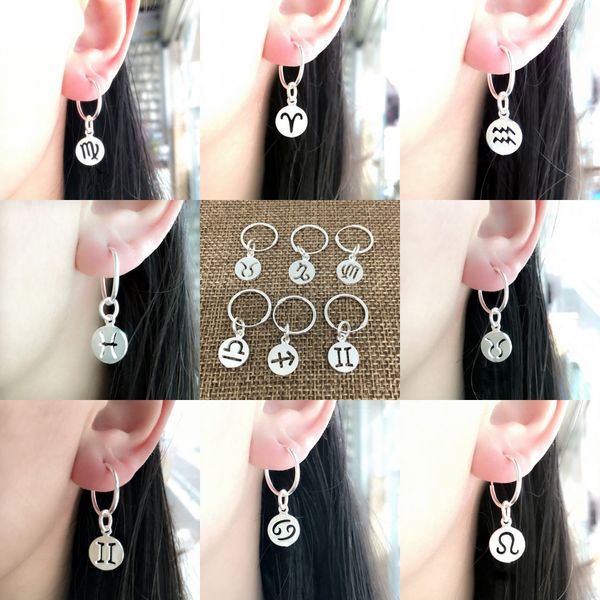 roxi 1pc zodiac sign hoop earrings for women 925 sterling silver earrings 12 constellations ear piercing helix cartilage earring, Golden;silver
roxi 1pc zodiac sign hoop earrings for women 925 sterling silver earrings 12 constellations ear piercing helix cartilage earring, Golden;silver
