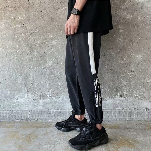 bxyichen men's sports pants korean version of the trend of summer thin section loose new beam foot casual nine-point pants, Black
bxyichen men's sports pants korean version of the trend of summer thin section loose new beam foot casual nine-point pants, Black