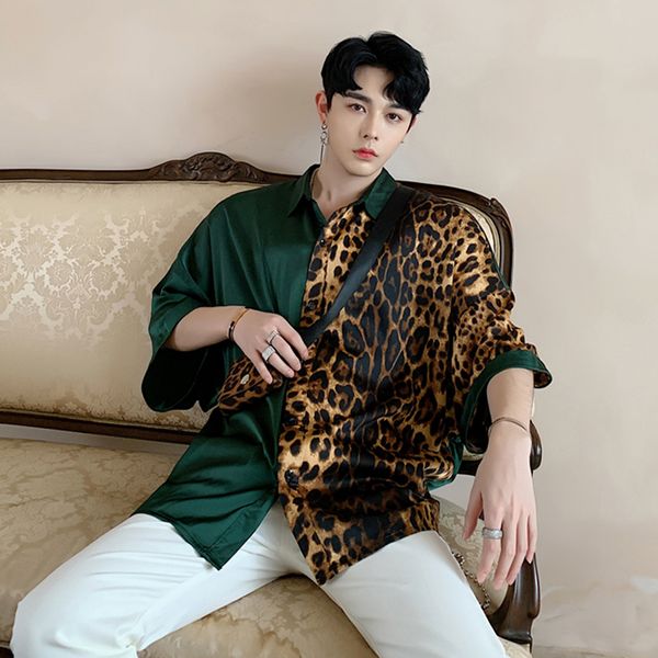 летний мужчина streetwear hip hop fashion stage show party shirt мужчины с коротким рукавом leopard сращивания крупногабаритные сыпучие повс, White;black
летний мужчина streetwear hip hop fashion stage show party shirt мужчины с коротким рукавом leopard сращивания крупногабаритные сыпучие повс, White;black