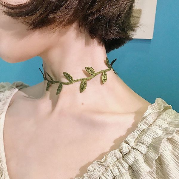 trendy green leaf design choker necklaces plant chic style lovely collar necklace cute jewelry green leaf chockers, Golden;silver
trendy green leaf design choker necklaces plant chic style lovely collar necklace cute jewelry green leaf chockers, Golden;silver