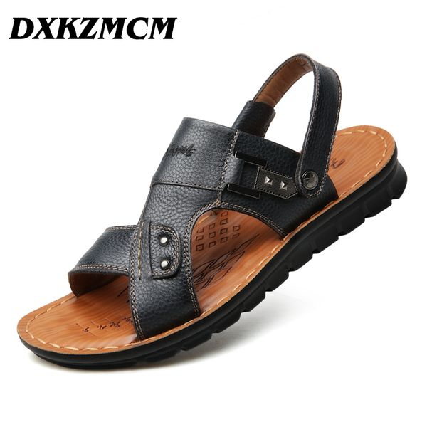 dxkzmcm 2019 genuine leather beach casual male sandals breathable for men walking brand comfortable shoes, Black
dxkzmcm 2019 genuine leather beach casual male sandals breathable for men walking brand comfortable shoes, Black