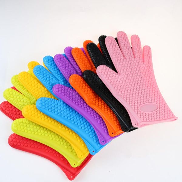 silicone heat-resistant bbq gloves microwave oven pot baking cooking kitchen tool flexible anti slip five fingers gloves
silicone heat-resistant bbq gloves microwave oven pot baking cooking kitchen tool flexible anti slip five fingers gloves