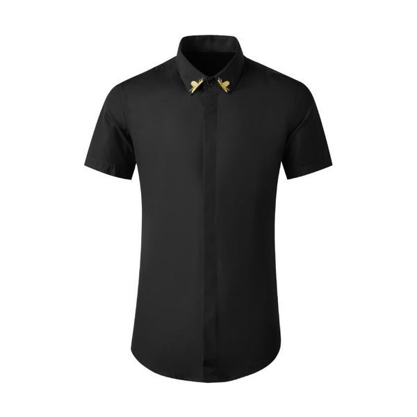 men's casual shirts arrival fashion cotton summer short sleeve collar gold thread embroidery men plus size -3xl 4xl, White;black
men's casual shirts arrival fashion cotton summer short sleeve collar gold thread embroidery men plus size -3xl 4xl, White;black