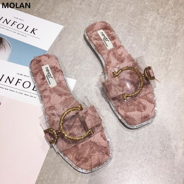 molan designers 2020 summer fashion bling crystal metal chain soft bottom flat slippers loafers mules flip flops, Black
molan designers 2020 summer fashion bling crystal metal chain soft bottom flat slippers loafers mules flip flops, Black