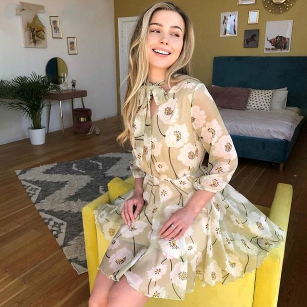 berrygo vintage floral print boho dress women casual long sleeve spring chic party dress high waist work wear office lady dress, Black;gray
berrygo vintage floral print boho dress women casual long sleeve spring chic party dress high waist work wear office lady dress, Black;gray