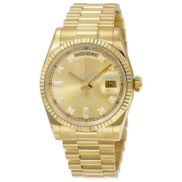 Upgraded version Luxury With box Watch 36mm DATE PRESIDENT 18K GELBGOLD DIAMANTEN 118238 Automatic Eta .2813 Mechanical With the box me
Upgraded version Luxury With box Watch 36mm DATE PRESIDENT 18K GELBGOLD DIAMANTEN 118238 Automatic Eta .2813 Mechanical With the box me