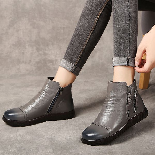 genuine boots women winter snow shoes waterproof wedges boots woman design zipper shoes, Black
genuine boots women winter snow shoes waterproof wedges boots woman design zipper shoes, Black